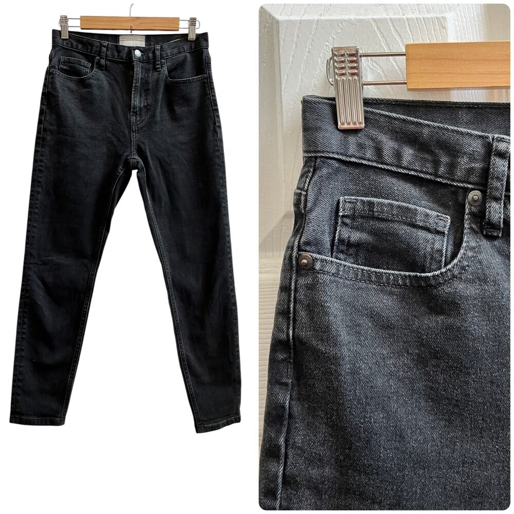 Everlane Washed Black High Rise Skinny Ankle Size 28/6  Jean 25.5 Inch Inseam